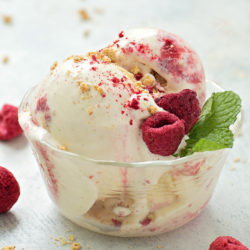 Raspberry Cheesecake Ice Cream | lifemadesimplebakes.com