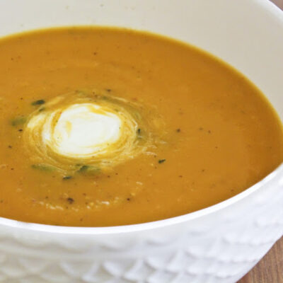 A bowl of squash bisque.