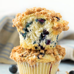 Blueberry Crumble Muffins | lifemadesimplebakes.com