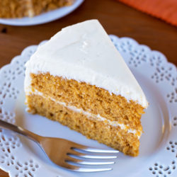Pumpkin Layer Cake with Maple Vanilla Bean Frosting