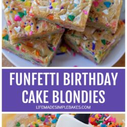 Birthday Cake Blondies Recipe Pin