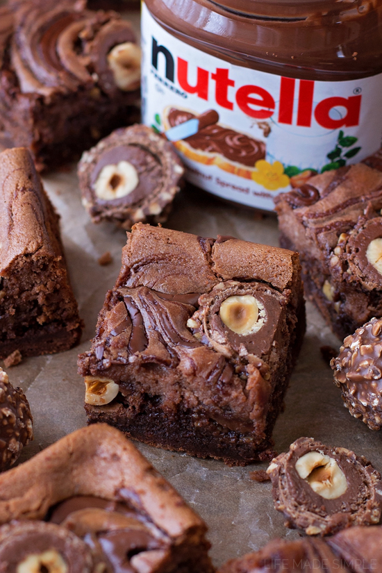 Nutella Cheesecake Brownies | lifemadesimplebakes.com,