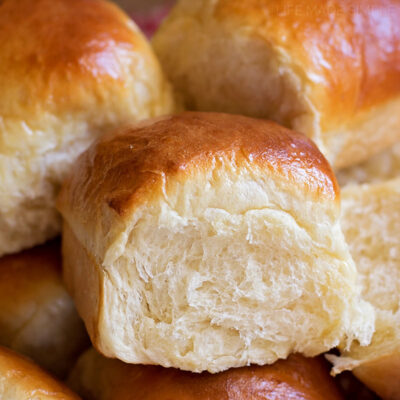 Close-up of a soft and heavenly dinner rolls.