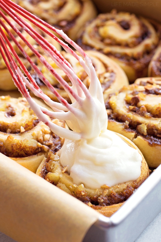 Tropical Cinnamon Rolls | lifemadesimplebakes.com