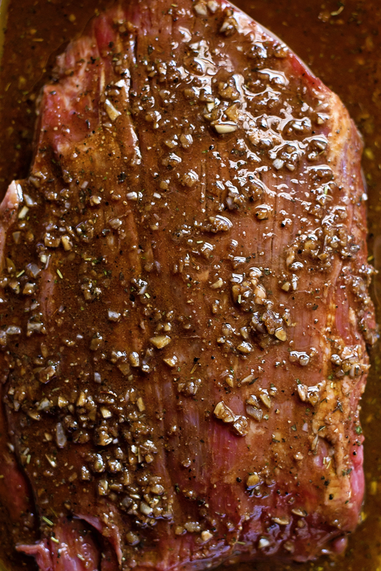 Grilled Flank Steak + 1 Minute Chimichurri Sauce | lifemadesimplebakes.com
