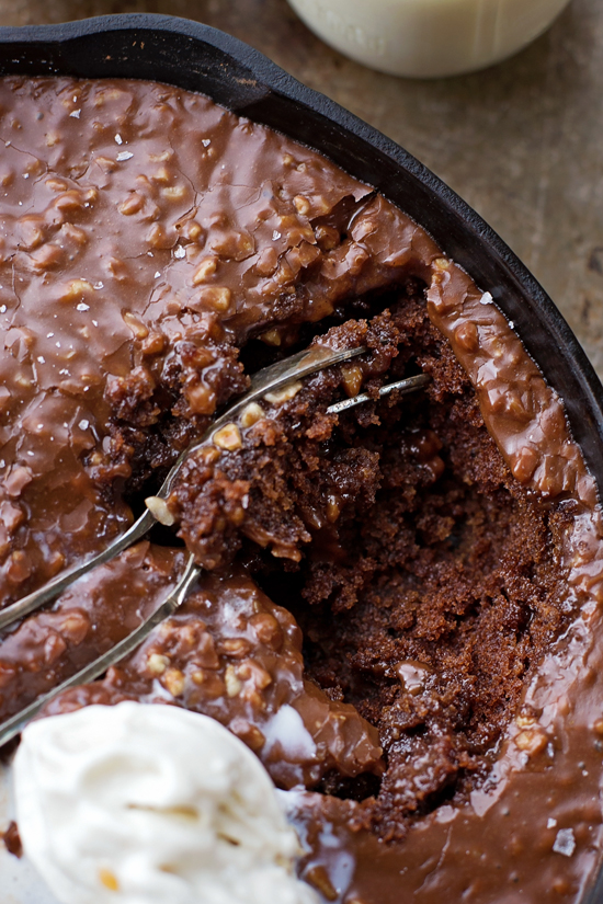Texas Sheet Cake Skillet | lifemadesimplebakes.com