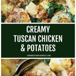 Creamy Tuscan Chicken and Potatoes Recipe Pin