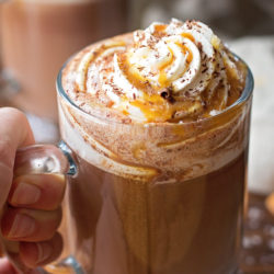 Salted Caramel Hot Cocoa | lifemadesimplebakes.com