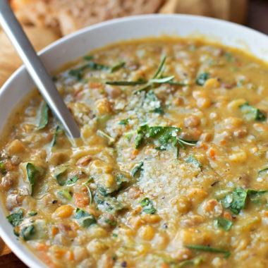 Veggie Loaded Lentil Soup | lifemadesimplebakes.com