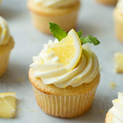 These Lemon Cupcakes with Lemon Cream Cheese Frosting are so light and fluffy!