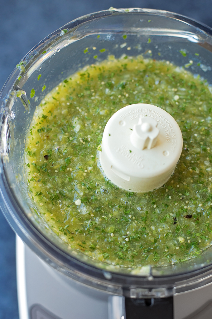 How to make salsa verde in a food processor