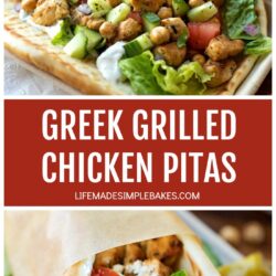 Grilled Greek Chicken Pitas Recipe Pin