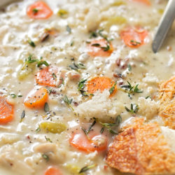 Cozy Chicken and Wild Rice Soup | lifemadesimplebakes.com