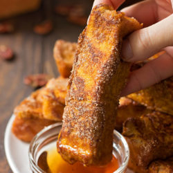 Pumpkin French Toast Sticks | lifemadesimplebakes.com