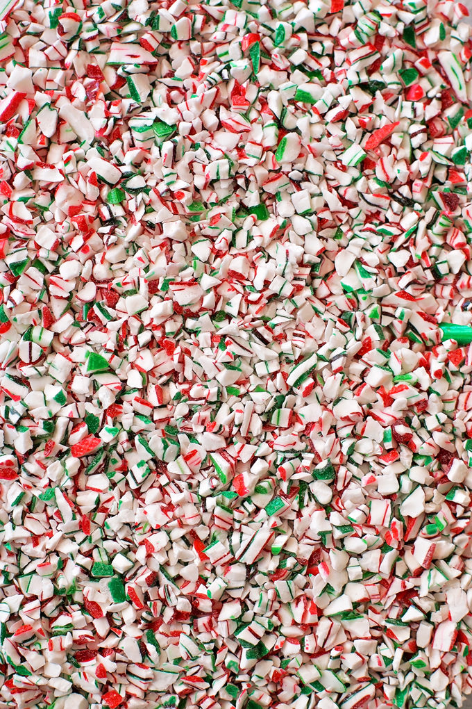 Crushed candy canes to use in peppermint ice cream recipe