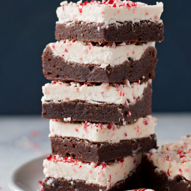 Peppermint Frosted Brownies | lifemadesimplebakes.com