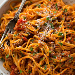 Instant Pot Spaghetti | lifemadesimplebakes.com