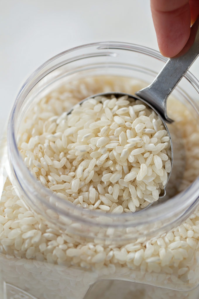 Uncooked risotto