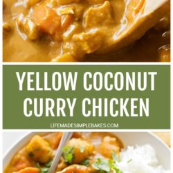 Yellow Coconut Curry Chicken Recipe Pin