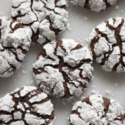 Perfect chocolate crinkle cookies.