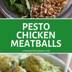 Pesto Chicken Meatballs Recipe Pin