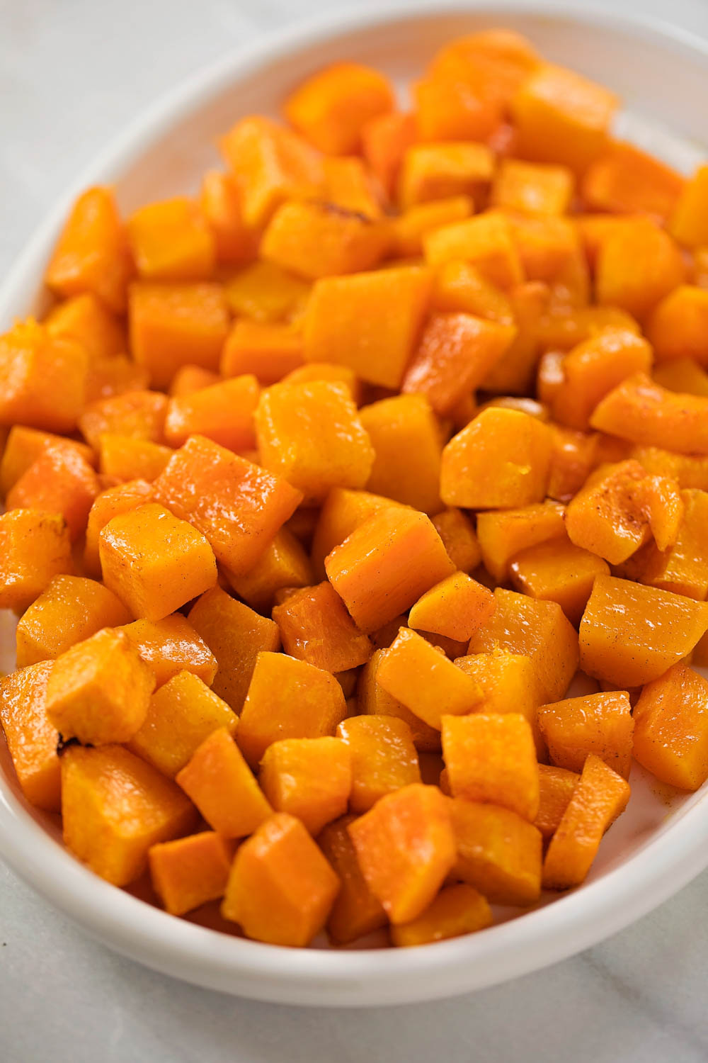 Roasted butternut squash cubes