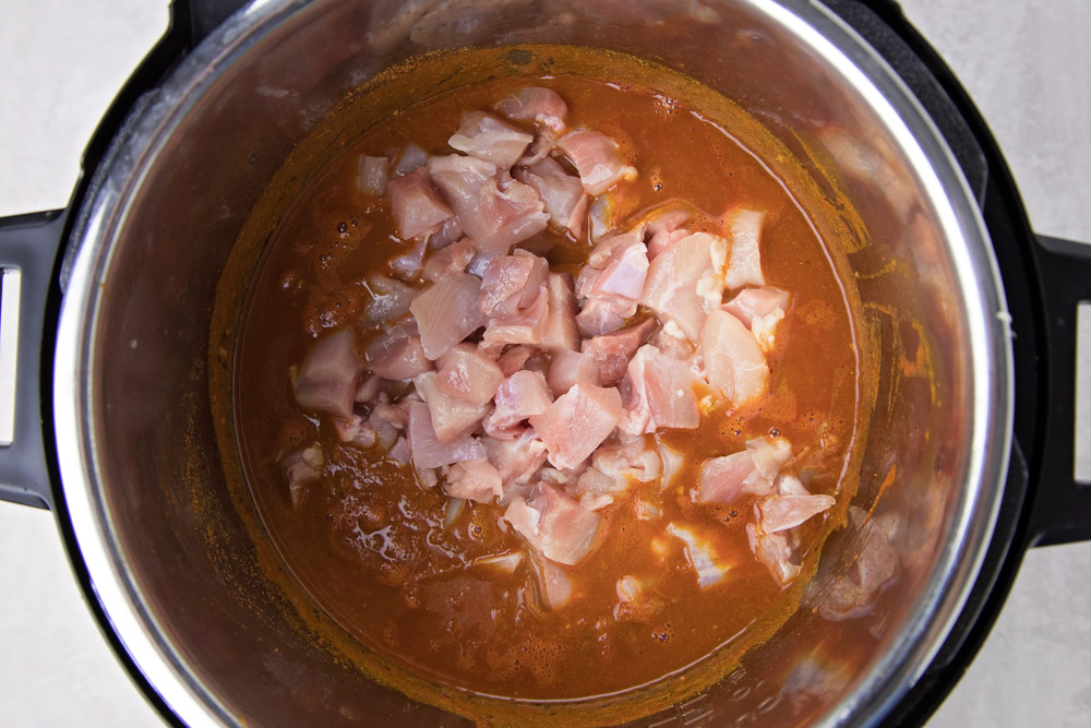 Instant pot butter chicken is made from a buttery cream sauce with the perfect amount of Indian spices. It is kid friendly and easy to make! Butter chicken in the instant pot