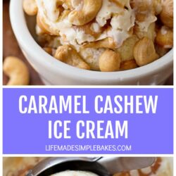 Caramel Cashew Ice Cream Recipe Pin