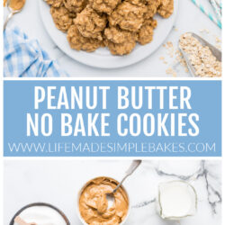 No Bake Peanut Butter Oatmeal Cookies Recipe Pin