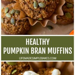 Healthy Pumpkin Bran Muffins Recipe Pin
