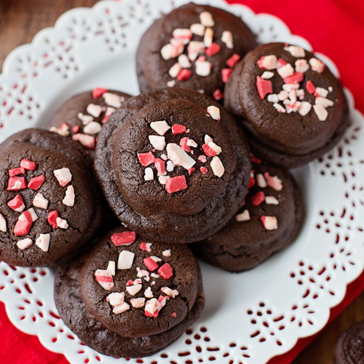 Candy Cane Joe-Joe's Stuffed Cookies - Life Made Simple