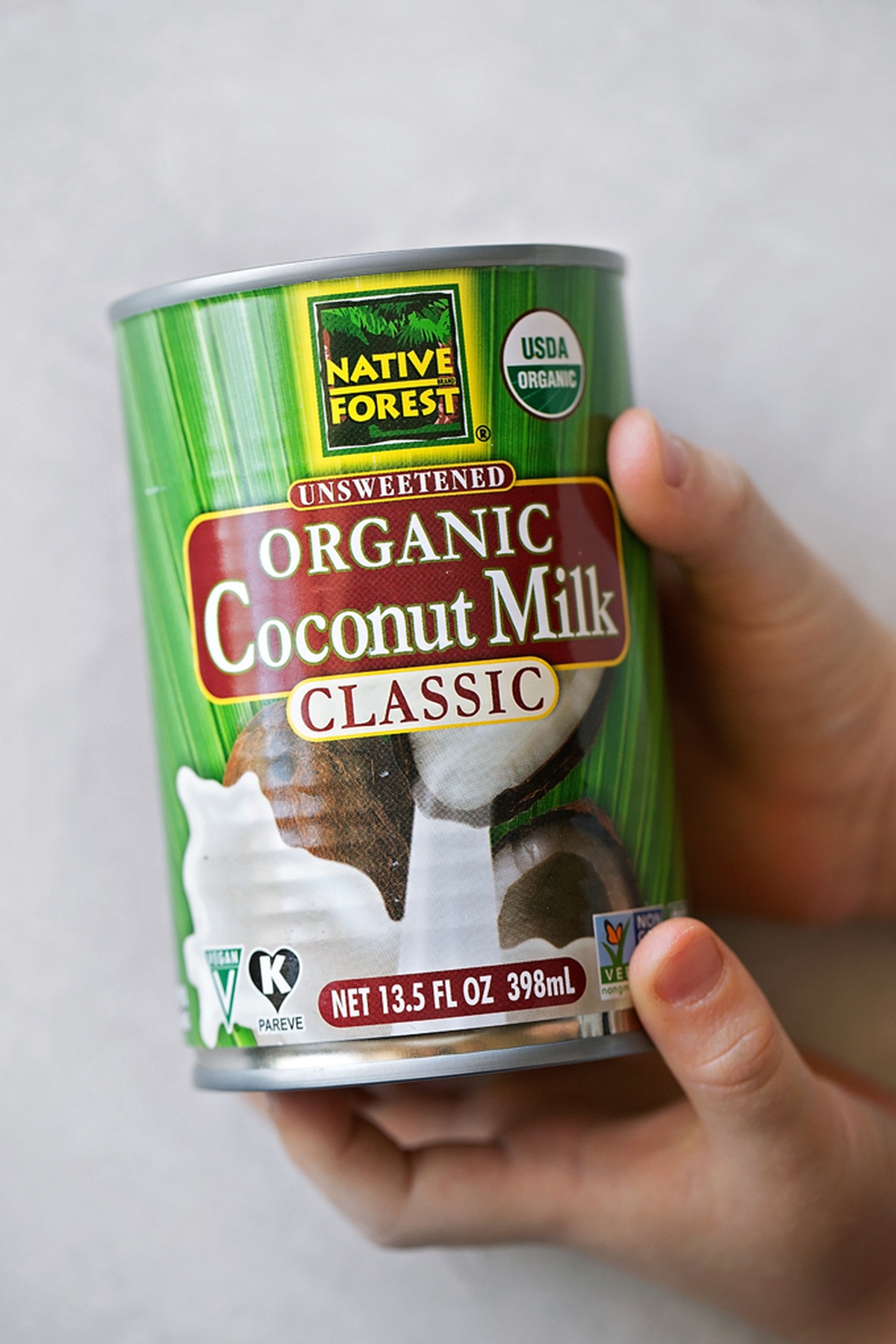 A can of coconut milk.