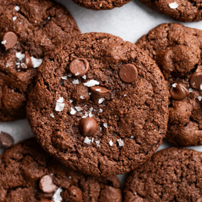 Bite into these rich and chewy Almond Flour Chocolate Cookies! They're gluten-free, full of chocolatey goodness and only take 25 minutes to make!