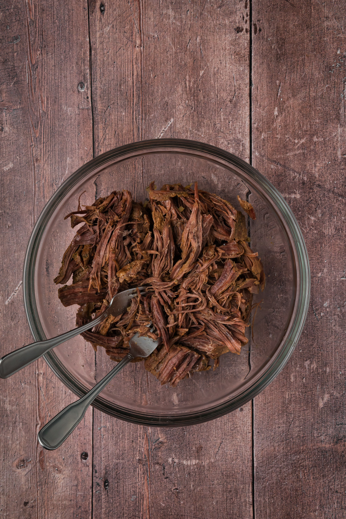 Shredded Mississippi pot roast.