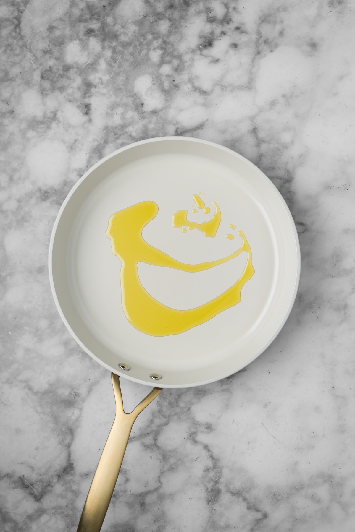 Oil in a pan.