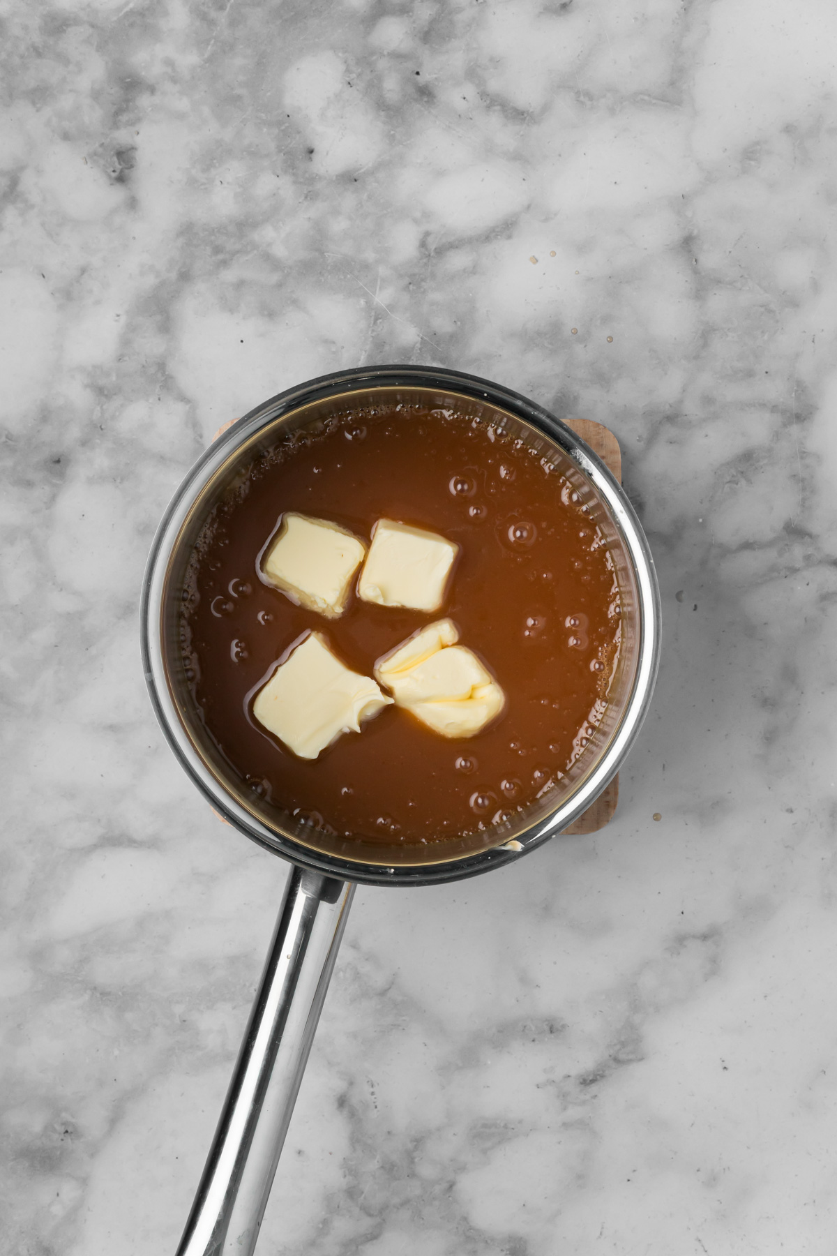 Butter added into this caramel sauce.