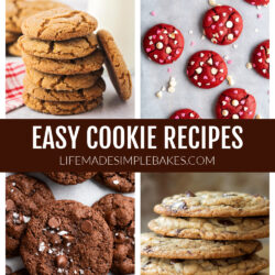 Easy Cookie recipes with four cookie photos shown.