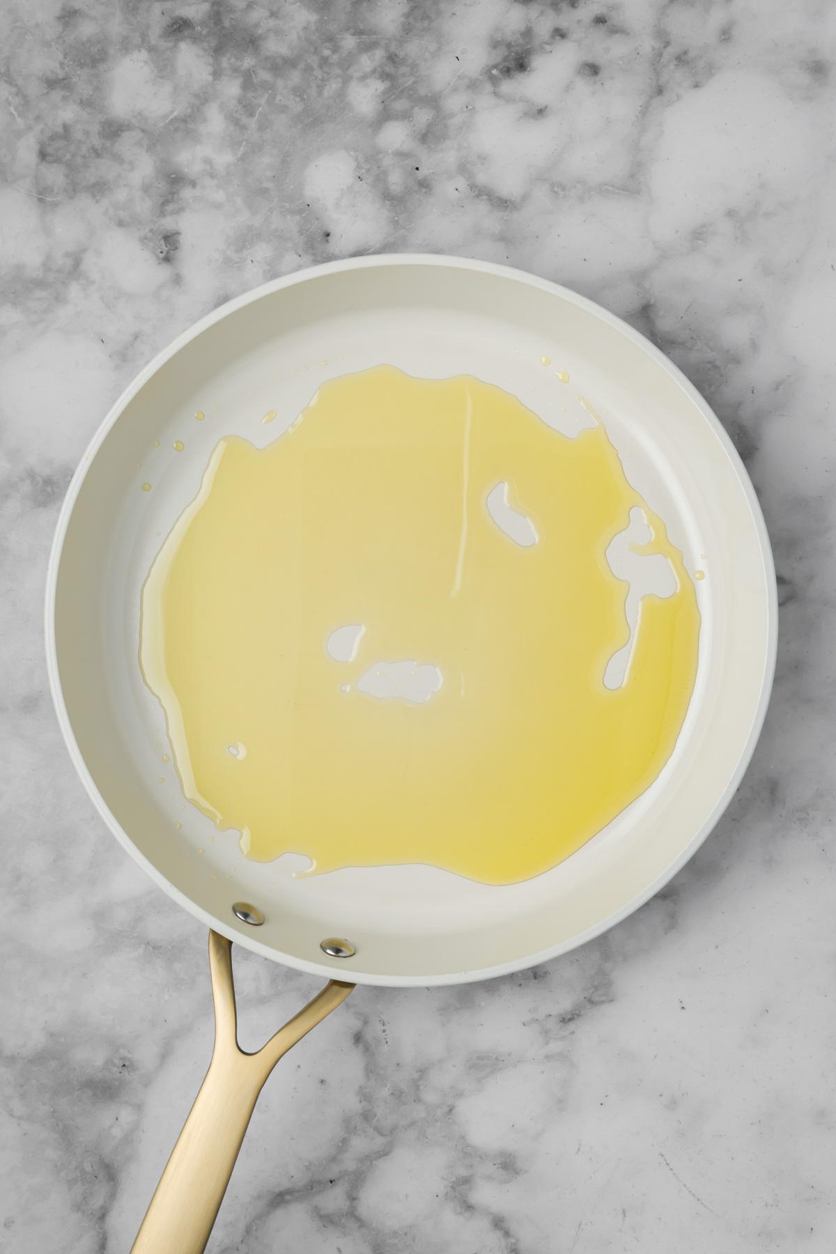 Oil in a skillet.