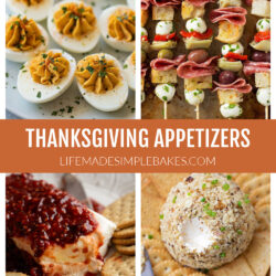 Thanksgiving Appetizers showing photos of four recipes.
